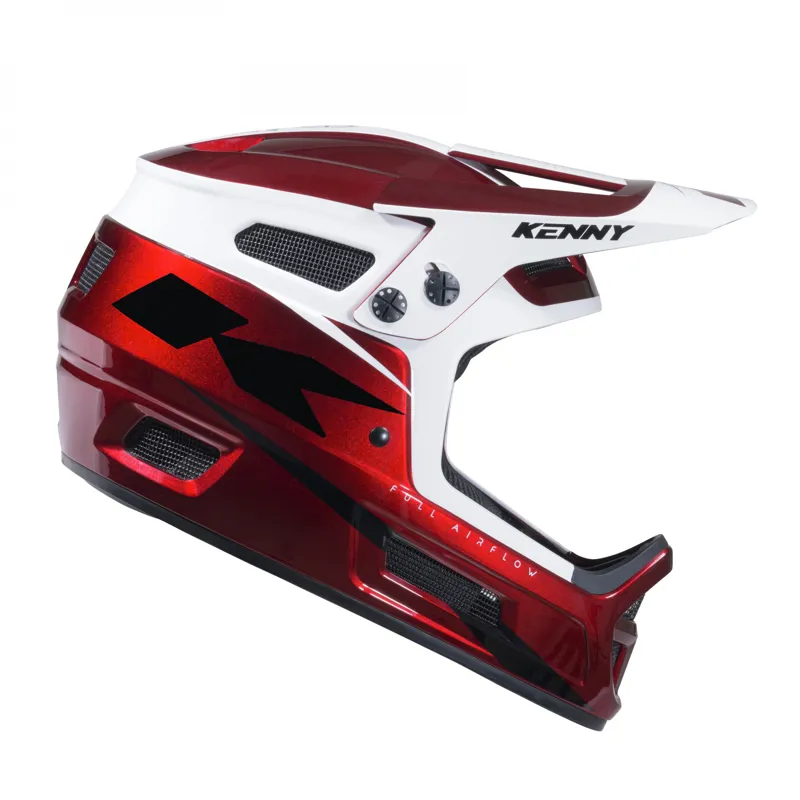 Kenny Elite Full Face Bicycle Helmet in Candy Red